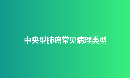 中央型肺癌常见病理类型
