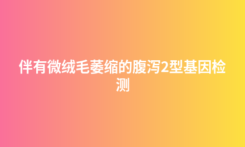 伴有微绒毛萎缩的腹泻2型基因检测