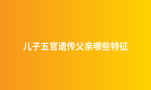 儿子五官遗传父亲哪些特征