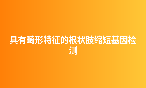 具有畸形特征的根状肢缩短基因检测