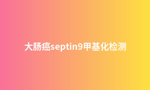 大肠癌septin9甲基化检测