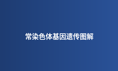 常染色体基因遗传图解