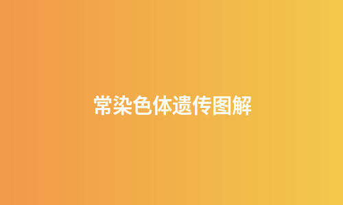 常染色体遗传图解