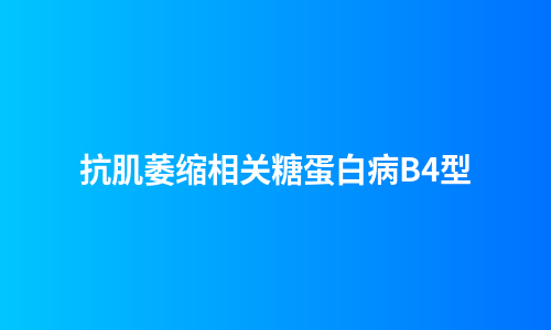 抗肌萎缩相关糖蛋白病B4型
