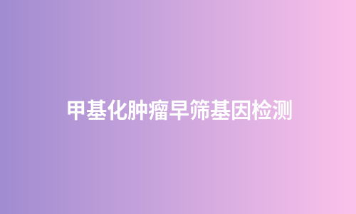 甲基化肿瘤早筛基因检测