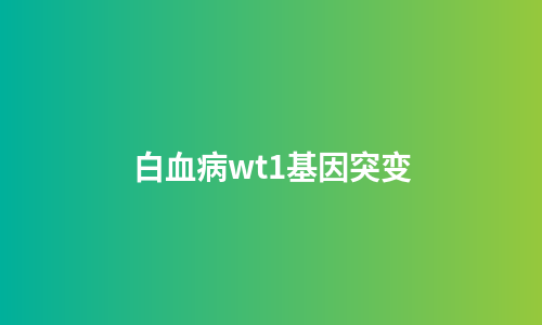 白血病wt1基因突变