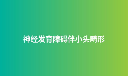 神经发育障碍伴小头畸形