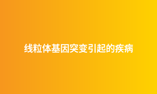 线粒体基因突变引起的疾病