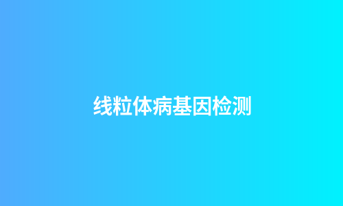 线粒体病基因检测