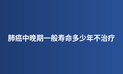 肺癌中晚期一般寿命多少年不治疗