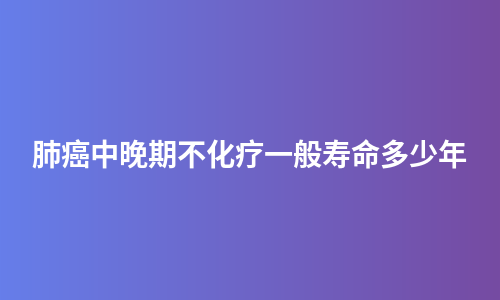 肺癌中晚期不化疗一般寿命多少年