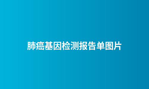 肺癌基因检测报告单图片