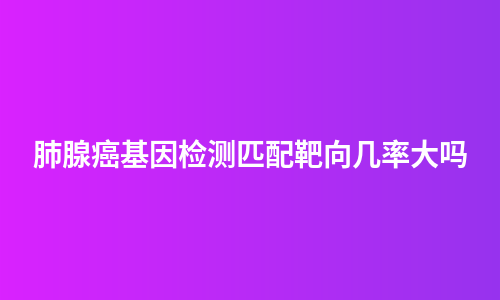 肺腺癌基因检测匹配靶向几率大吗