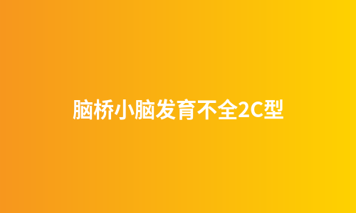 脑桥小脑发育不全2C型