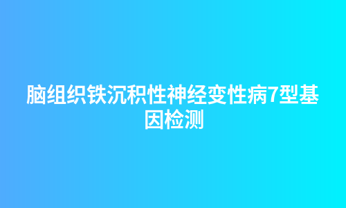 脑组织铁沉积性神经变性病7型基因检测