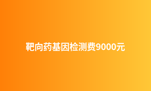 靶向药基因检测费9000元