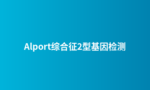 Alport综合征2型基因检测