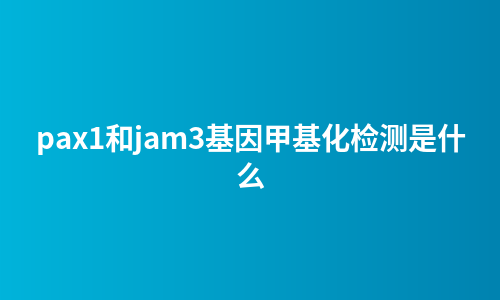 pax1和jam3基因甲基化检测是什么