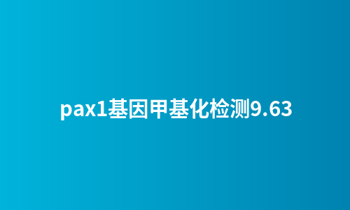 pax1基因甲基化检测9.63