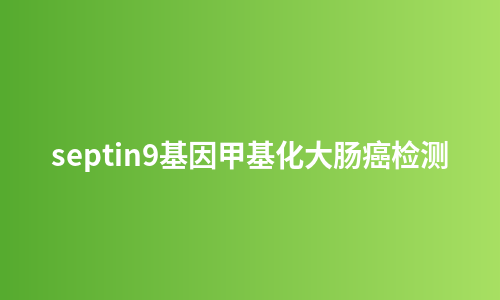 septin9基因甲基化大肠癌检测