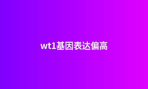 wt1基因表达偏高