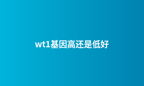wt1基因高还是低好