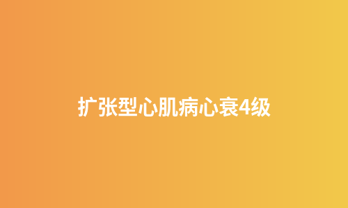 扩张型心肌病心衰4级