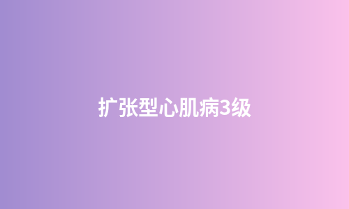 扩张型心肌病3级